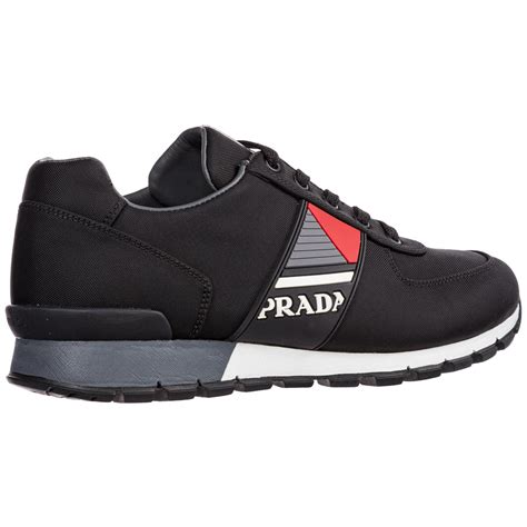 prada sneaker lack|black Prada sneakers men.